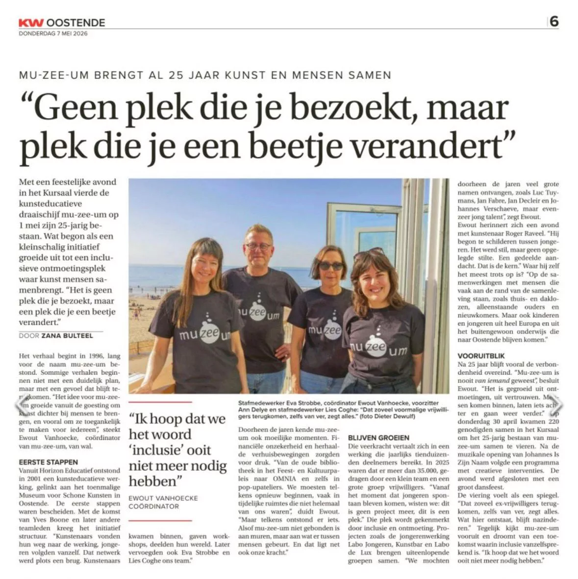 Geen plek die je bezoekt, maar plek die je een beetje verandert